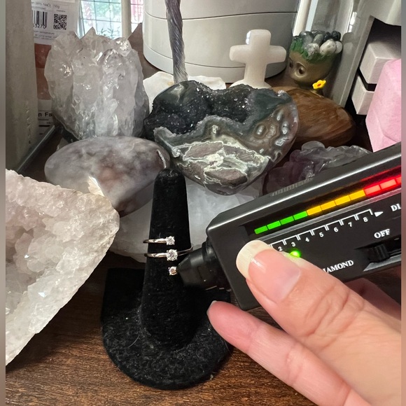 Elegant Sterling Silver Moussanite Ring - Picture 9 of 11